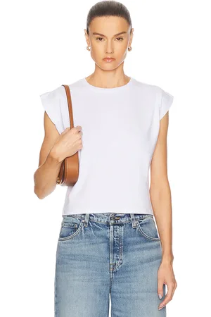 GRLFRND Muscle Tee in White - White. Size L (also in M, S, XL, XS, XXS).