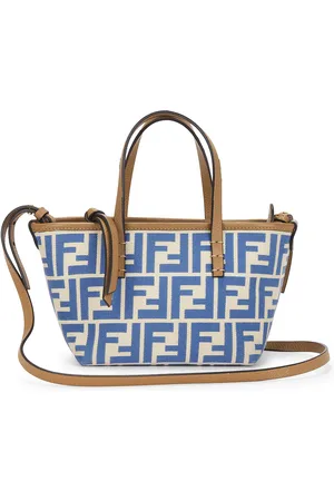 Fendi FF Roll Mini Shopping Tote Bag in Blue - Blue. Size all.