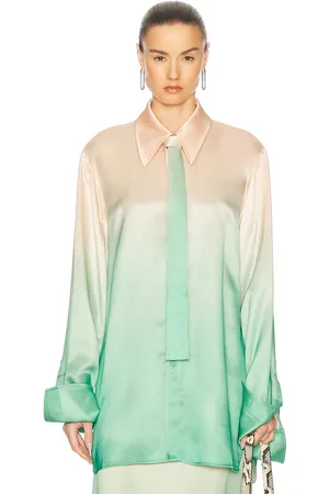 Jil Sander Tie Shirt in Peony - Blush,Mint. Size 34 (also in 38, 40).