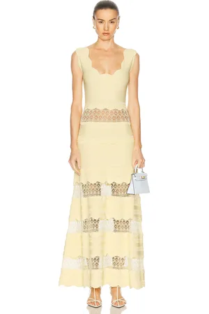 ALEXIS Saundra Dress in Buttercream - Yellow. Size L (also in M, S, XS).