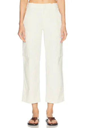 NILI LOTAN Leofred Cargo Pant in Stone - Cream. Size 0 (also in 00, 10, 12, 2, 4, 6, 8).