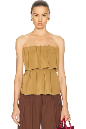 Dagmar Sculpted Tube Top in Dull Gold - Mustard. Size 32 (also in 34, 38, 40).
