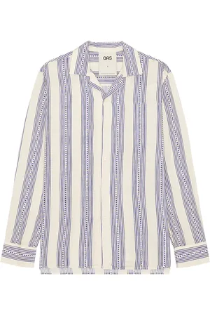 Oas Havana Viscose Long Sleeve Shirt in Blue - Blue. Size S (also in ).