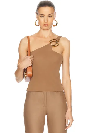 Cult Gaia Ania Top in Monte - Beige. Size L (also in M, S, XS).