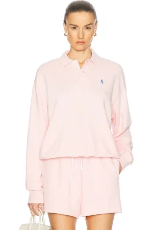 Ralph Lauren Long Sleeve Polo Sweatshirt in Pink Sand - Pink. Size L (also in S, XL).