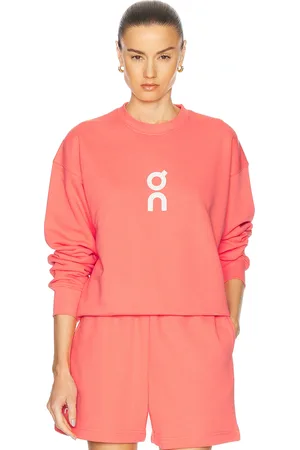On Running Club Crew Sweatshirt in Coral - Coral. Size L (also in M, S, XS).