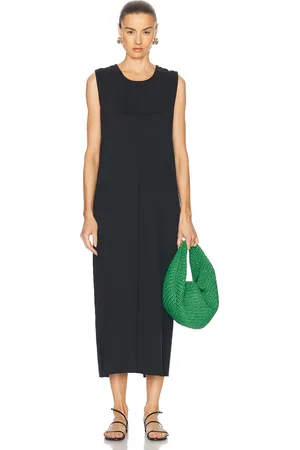 Khaite Hal Dress in Washed Black - Black. Size M (also in S, XS).