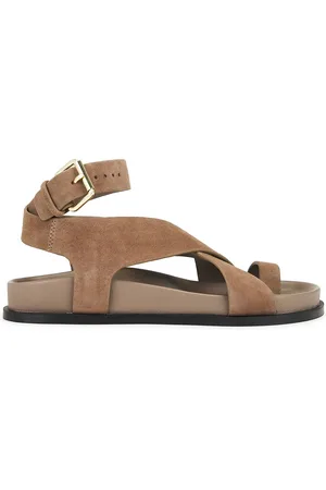 A.Emery Jalen Sandal in Caribou Suede - Beige. Size 35 (also in 36, 37, 38, 39, 40, 41).