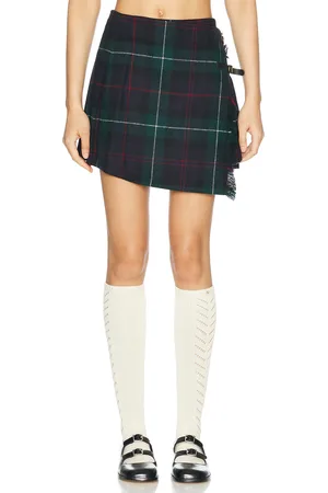 Ralph Lauren Wrap Mini Skirt in Tartan - Green. Size 8 (also in ).