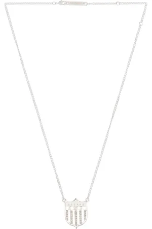 AMBUSH Varsity Shield Charm Necklace in Silver - Metallic Silver. Size all.