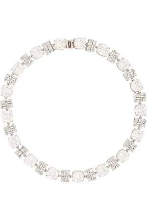 Paco rabanne Crystal Choker in Silver & Crystal - Metallic Silver. Size all.