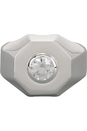Hatton Labs Octagon Signet Ring in Silver - Metallic Silver. Size 9 (also in ).