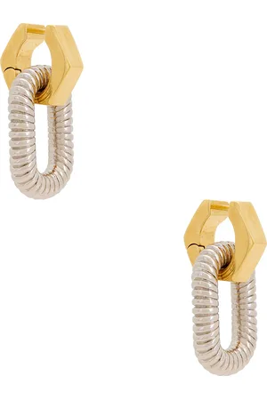 Paco rabanne Oval Drop Earrings in Silver & Gold - Metallic Gold. Size all.