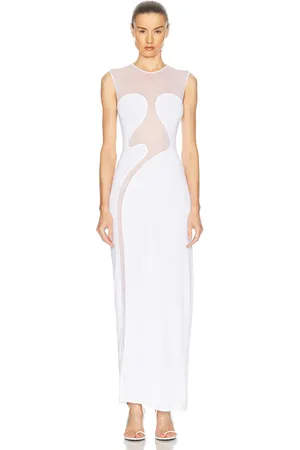 Alaïa Molded Dress in Blanc - White. Size 40 (also in ).