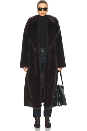 AGOLDE Ebony Shearling Coat in Infusion - Chocolate. Size XS (also in ).