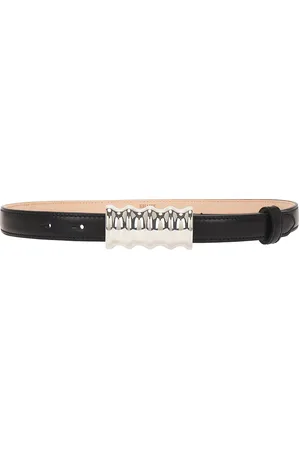 Khaite Julius Small 20mm Belt in Black & Silver - Black. Size 70 (also in ).