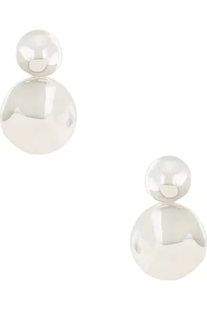 Agmes Short Stella Earrings in Sterling Silver - Metallic Silver. Size all.