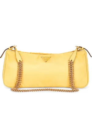 Prada Tessuto Bacheli Shoulder Bag in Yellow - Mustard. Size all.