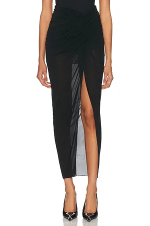 ALEXANDRE VAUTHIER High Slit Maxi Skirt in Black - Black. Size 38 (also in 40, 42).