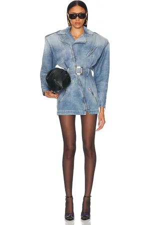 ALEXANDRE VAUTHIER Denim Mini Dress in Indigo - Blue. Size 34 (also in 36, 38, 40, 42).
