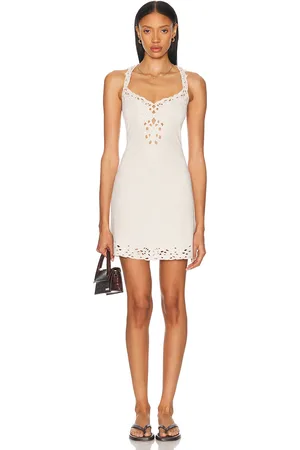 Cult Gaia Matisse Knit Dress in Cloud - Cream. Size L (also in M, S, XL, XS).