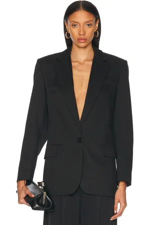 ALEXANDRE VAUTHIER Satin Tailoring Blazer in Black - Black. Size 34 (also in 36, 38, 40, 42, 44).