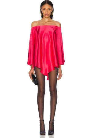 ALEXANDRE VAUTHIER Satin Mini Dress in Raspberry Pink - Pink. Size 34 (also in 38, 40, 42, 44).