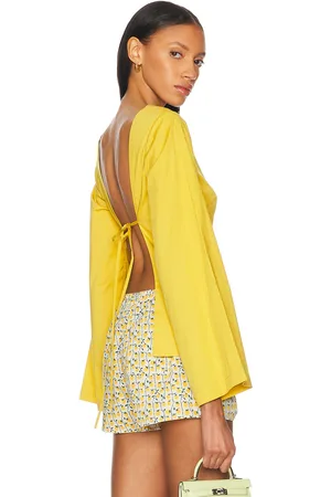 Staud Mina Top in Chartreuse - Yellow. Size L (also in M, S, XS).