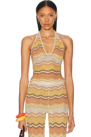 Retrofete Luz Top in Metallic Multi - Peach,Yellow. Size L (also in M, S, XL, XS).