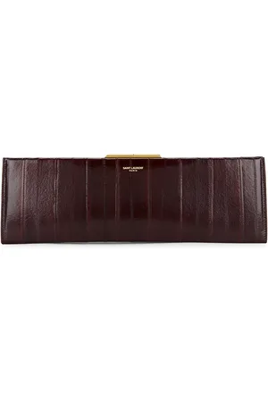 Saint Laurent Large Midnight Clutch in Scotch Brown & Dark Scotch Brown - Brown. Size all.