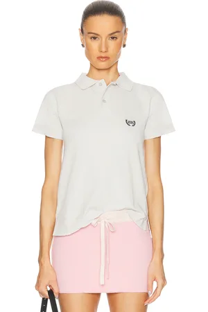 Balenciaga Short Sleeve Fitted Polo in Dirty White - White. Size L (also in M, XS).