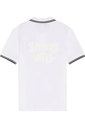 Comme des Garçons X FRED PERRY Strong Will Polo in White - White. Size L (also in M, XL).
