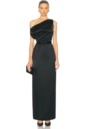 SANS FAFF Parker Off The Shoulder Maxi Dress in Black - Black. Size L (also in M, S, XS).