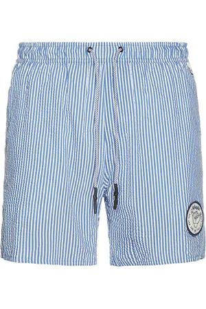 Agua Bendita Joe Swim Trunks in Blue & White - Blue. Size 30 (also in 32, 34, 36, 38).