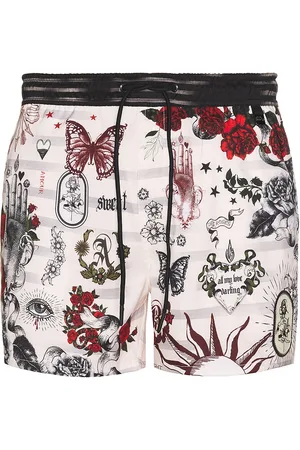 Agua Bendita Cassius Swim Trunks in White - White. Size 30 (also in 32, 34, 36, 38).