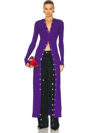 The Attico Long Cardigan in Purple - Purple. Size 38 (also in ).