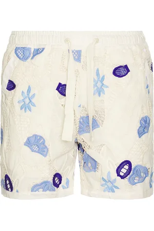 Agua Bendita Maury Shorts in White - White. Size 30 (also in 32, 34, 36, 38).