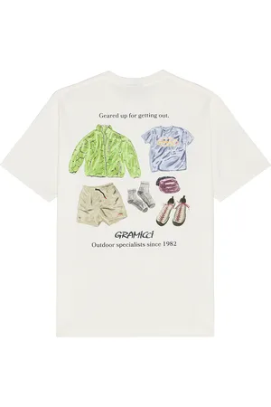 Gramicci Geared Up Tee in White - White. Size L (also in M, S, XL/1X).
