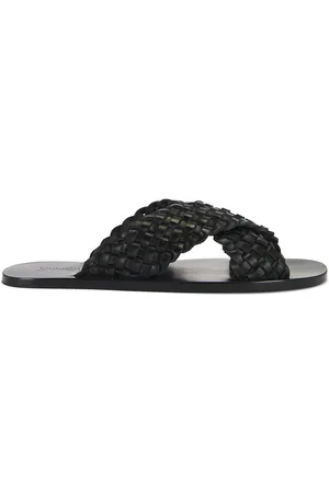 Saint Laurent Party Flat Sandal in Nero - Black. Size 36 (also in 36.5, 37, 37.5, 38, 38.5, 39, 39.5, 40, 41, 42).