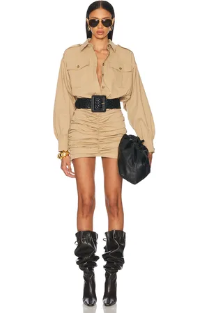 RONNY KOBO Alphonse Dress in Khaki - Nude. Size L (also in M, S, XS).