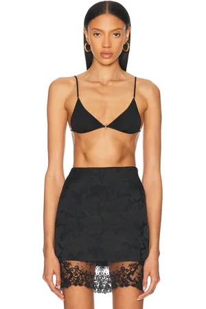 Saint Laurent Triangle Bra in Noir - Black. Size L (also in M, S, XL, XS).