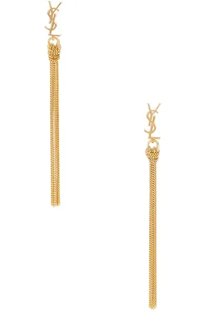 Saint Laurent Tassel Earrings in Dore - Metallic Gold. Size all.