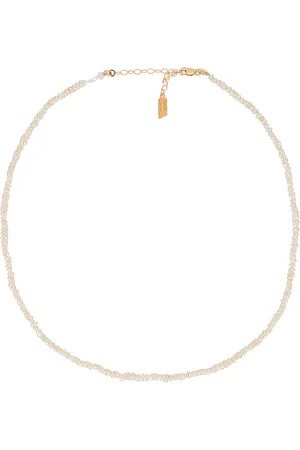 LOREN STEWART Baby Pearl Choker in 14k Yellow Gold - White. Size all.
