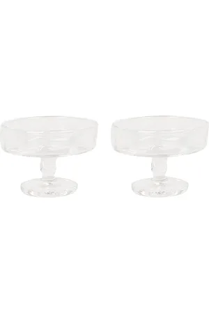 Frama 0405 Stem Glass Set Of Two in Clear - Neutral. Size all.