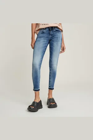 G-Star Lynn Mid Skinny Ripped Edge Ankle Shorts - - Women