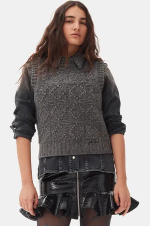 Ganni Knit Vest Size Small Cotton/Wool Women