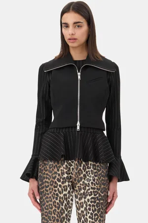 Ganni Zip Vest in Size 12 Polyester Women