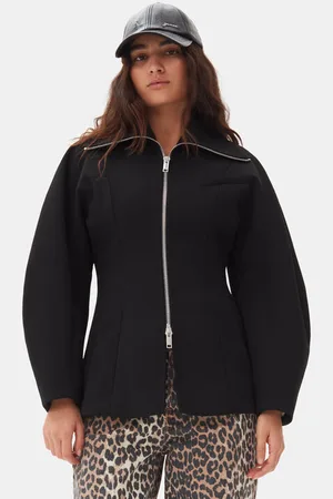 Ganni Signature Naplack Cap in Polyurethane/Polyester/Viscose Women