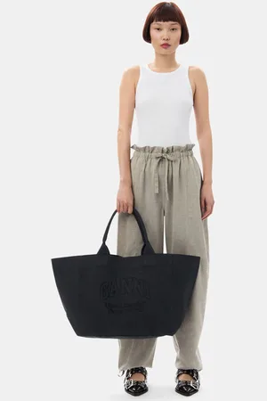 Ganni XXL Canvas Tote Bag Cotton Women