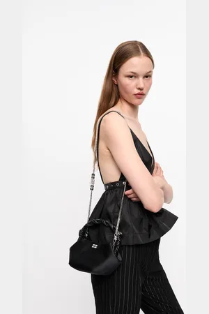 Ganni Satin Mini Bou Bag in Polyester Women